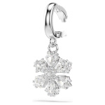 Idyllia charm Mixed cuts, Snowflake, White, Rhodium plated